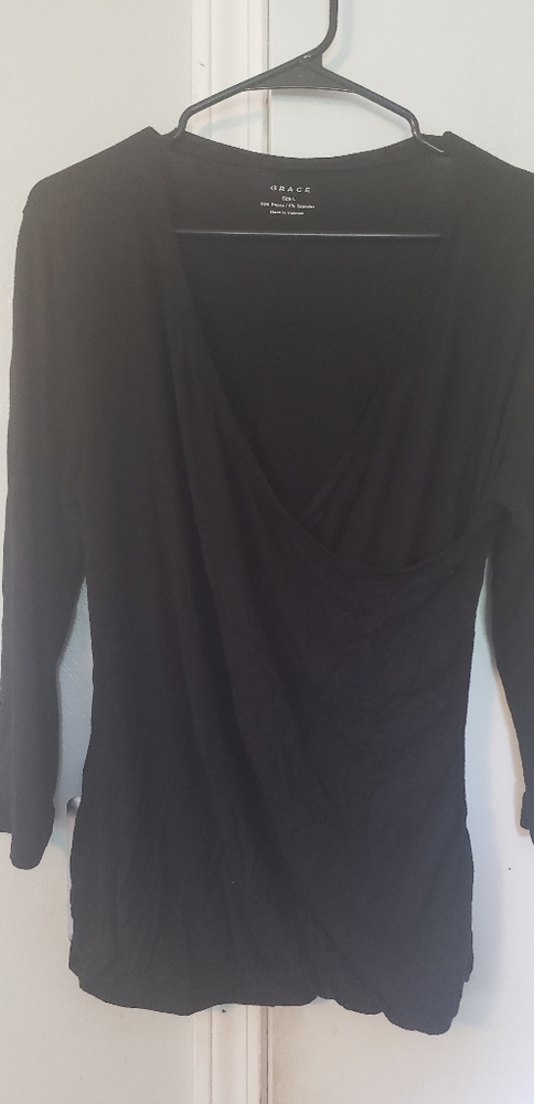 3/4 length wrap shirt